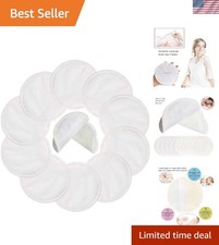Reusable Nursing Pads 10 Pack for Breastfeeding Moms - 4.7 inch Washable Brea...