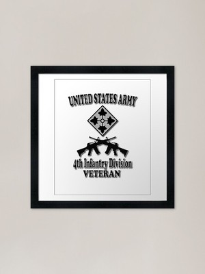 4. Infanteriedivision Veteran Rahmen gerahmt Wandbild Poster Leinwanddruck Bild