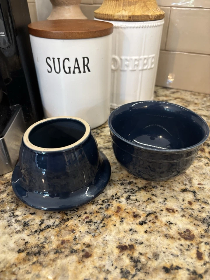 Emile Henry France Butter Bell Keeper Blue - Image 2 of 4