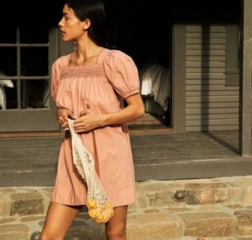 Doen Femmes Earhart Nuisette Style à Smocks Manches Bouffantes Court Mini ROBE - Photo 2 sur 18