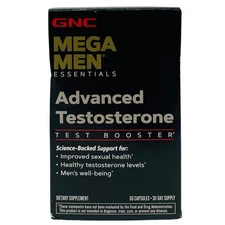 GNC Mega Men Advanced Testosterone Test Booster 60 Capsules New