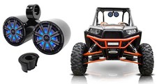 Kicker KM8 8" 600 Watt Dual LED Tower Speakers For Polaris RZR/ATV/UTV/Cart/Jeep