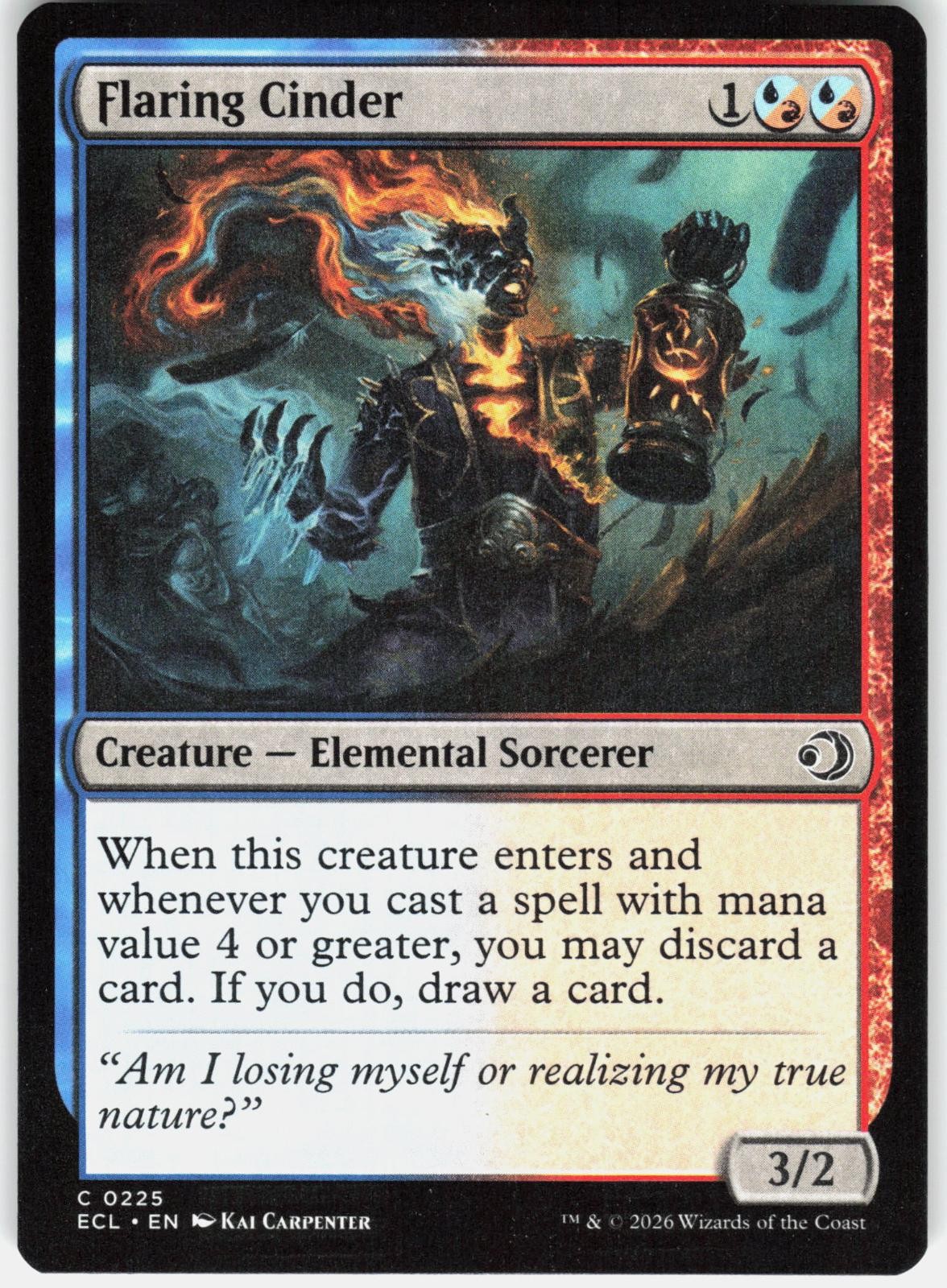 Flaring Cinder 225 Common Lorwyn Eclipsed Magic: The Gathering Near Mint