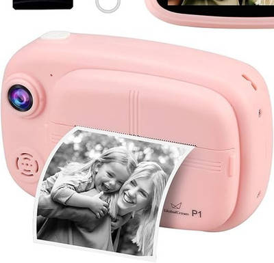 GlobalCrown Print Camera P1, Sofortbildkamera für Kinder, Rosa