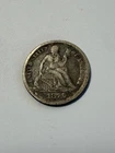 1871 P Seated Liberty Dime 10c Silver