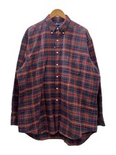 POLO RALPH LAUREN 90s THE BIG OXFORD Long Sleeve Shirt, Size L, Cotton, Green Ch