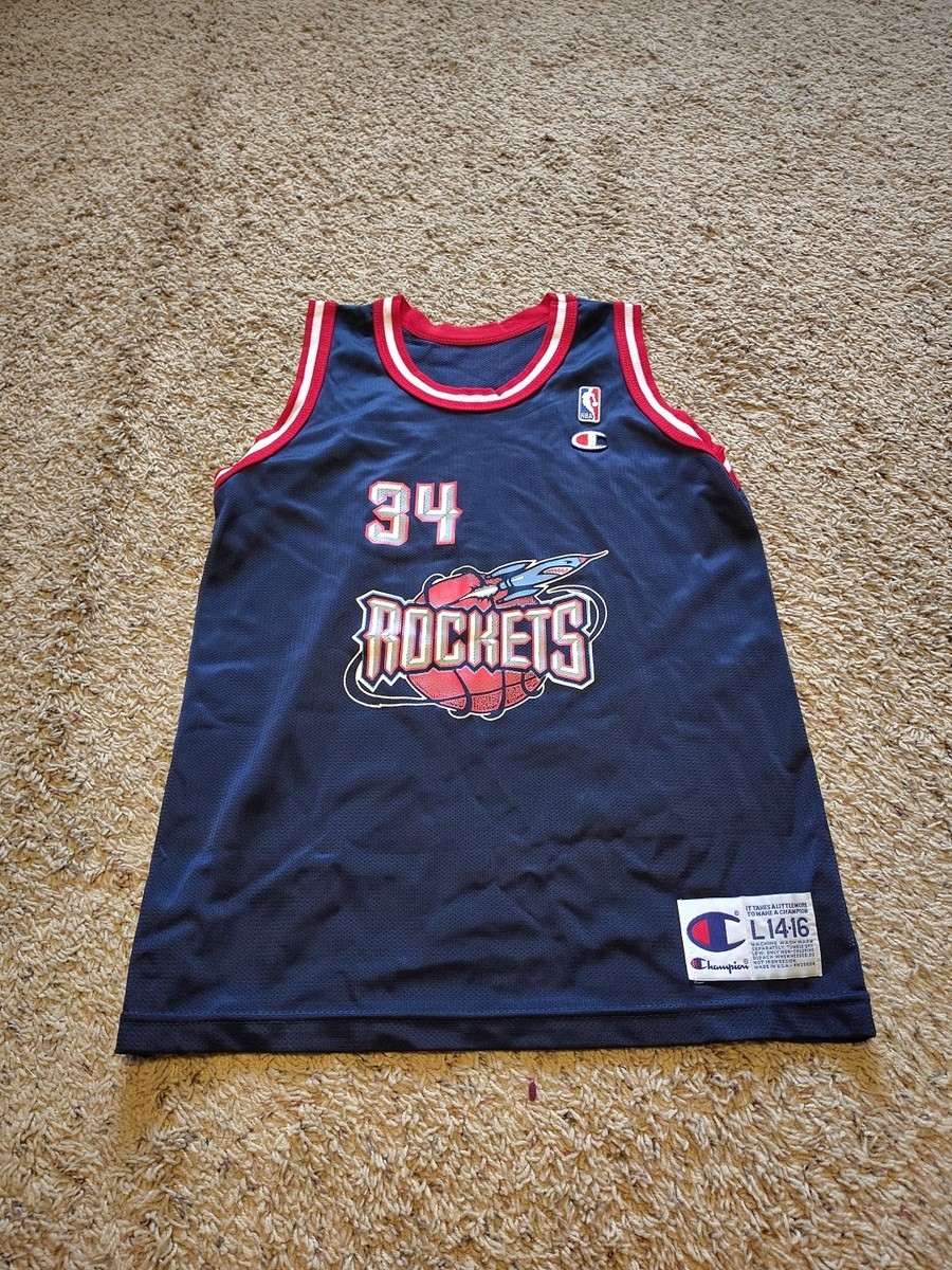 Hakeem Olajuwon #34 Houston Rockets 90's Champion Boys Size