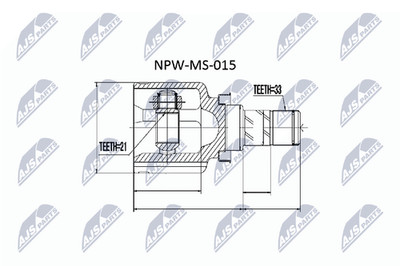 NTY Gelenksatz Antriebswelle NPW-MS-015 für MITSUBISHI COLT FORFOUR SMART 6 CZC