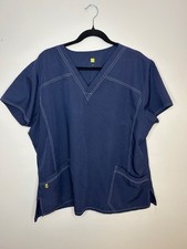 Spread good cheer scrub set Top and Bottom Blue Women's Sz xl GUC Medical Scrubs