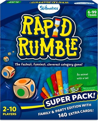 Skillmatics Brettspiel Rapid Rumble Super Pack Family & Party Edition 140+ Karten