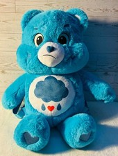 Care Bears Grumpy Bear Blue 20"x15" Backpack W/ Grumpy Coin in Zipper Pouch