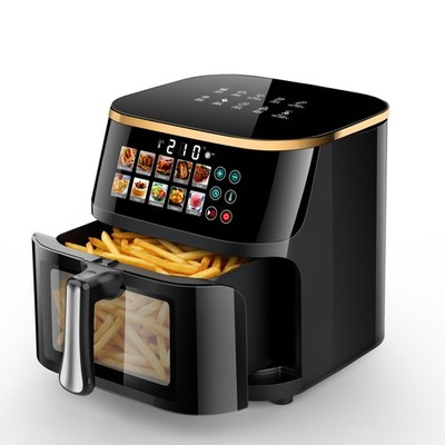 Heißluftfritteuse XXL Airfryer 10L mit Sichtfenster 10-in-1 Air Fryer mit Abtau