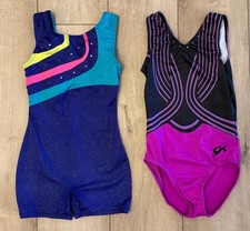 Lot of 2 Girls Size 6/6X GK Gymnastics Sleeveless Leotard  Freestyle Unitard