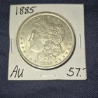 1885 Morgan Silver Dollar $1 AU 0.900 Silver Philadelphia Business Strike