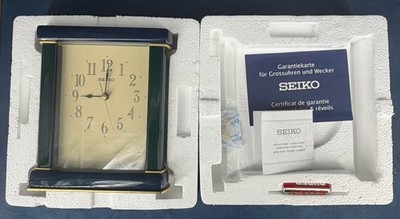 SEIKO QHG613M Quartz Vintage Alarm Clock Original Box Luxury Office Design