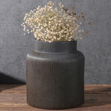 Rustic Vases for Decor, Farmhouse Ceramic Vase for Flowers, Vintage Decorativ...