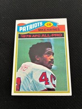 MIKE HAYNES ROOKIE 1977 TOPPS NEW ENGLAND PATRIOTS RC EXMT FOOTBALL CARD !!!. rookie card picture