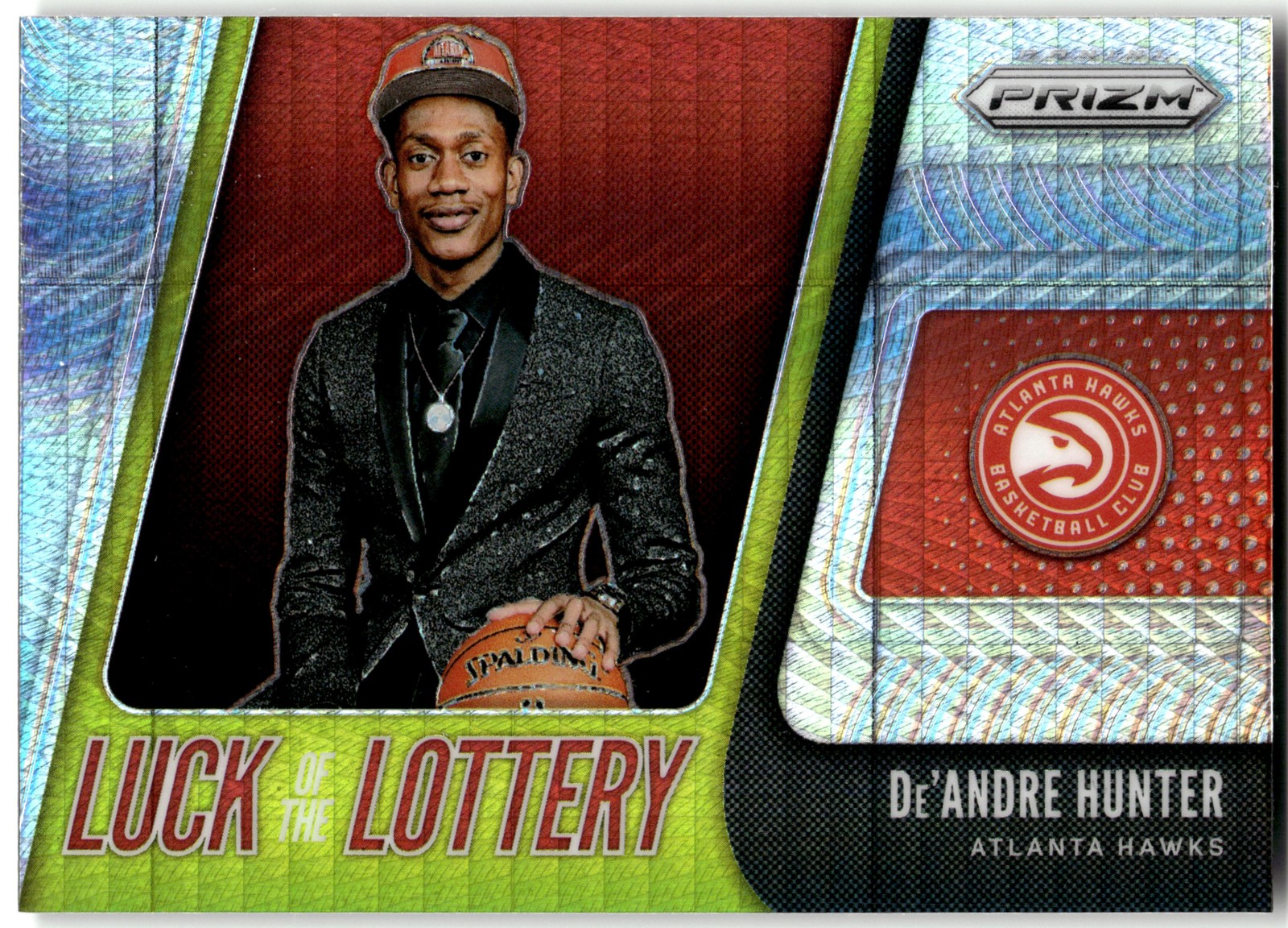 2019-20 Panini Prizm #4 De'Andre Hunter Luck of the Lottery Hyper