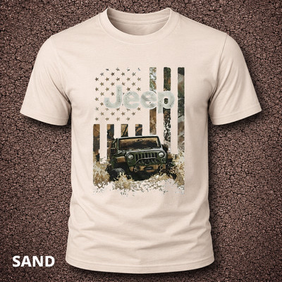 Jeep Off Road Mud USA Flag T-Shirt Mens Patriotic American 4x4 Gift Size S-5XL