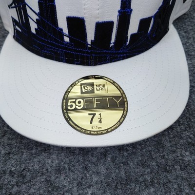 Yankees New Era 59Fifty Hat 7 1/4 MLB White Embroidered NYC