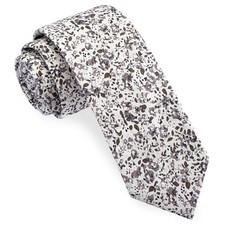 Fashion 2.4"  6cm  Floral Skinny Tie for Men Slim Flower Olive/Beige/Dusty Rose