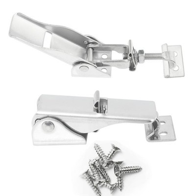 2PCS Adjustable Latch Buckle Toggle Catch Lock Clamp Heavy Duty Stainless Steel