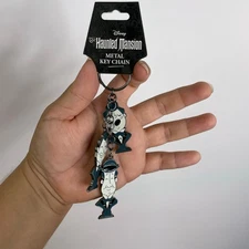 Disney The Haunted Mansion Singing Busts Metal Key Chain 