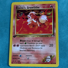 Pokémon TCG 2000 Gym Heroes 1st Edition Blaine’s Growlithe 62/132 50 HP Regular on eBay