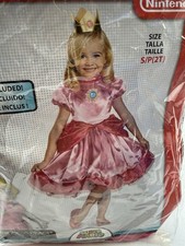 Super Mario Brothers - Princess Peach Costume Child's Deluxe Medium Size 2T