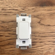 Deta 20A DP Grid Switch Modules G3519 White Unlettered Push To Make