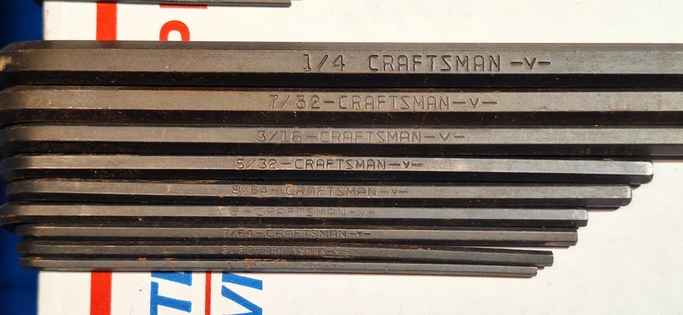 USA Craftsman 46890 20 piece SAE Long and short L shaped allen wrench set - Image 4 of 4