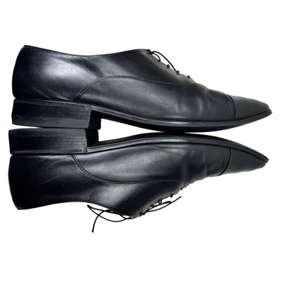 Salvatore Ferragamo Mens Black Leather Rain Lux Cap Toe Oxf sz 9.5 Shoes Italy Salvatore Ferragamo Dress Shoes Rain Lux Oxford Mens 10.5 D  main image 3