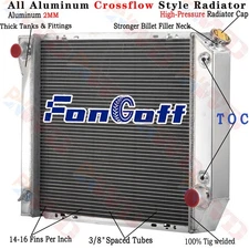 3 Row Aluminum Radiator For 1980-1984 Ford Bronco F150 F250 F350 F100 4.9L AT