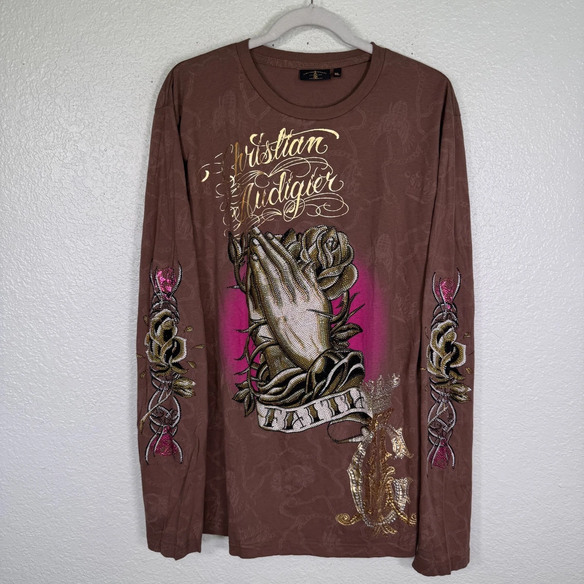Christian Audigier Long Sleeve T-Shirts for Men for sale | eBay