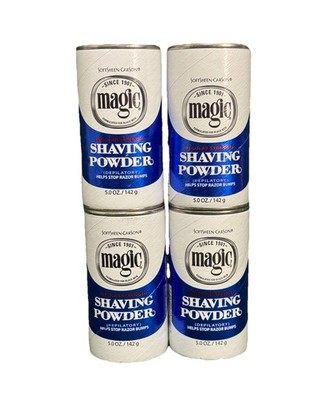 4 SoftSheen Carson Magic Shaving Powder Regular Strength 5 oz Shave Lot of 4