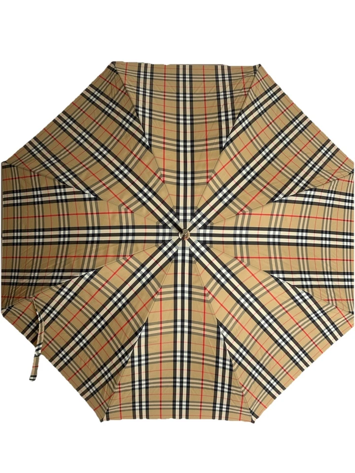 Burberry Waterloo Archive Beige Check Walking Umbrella 80777071 NWT $690 - Image 2 of 4