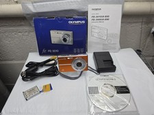 Olympus FE-3010 Digital Camera Orange 12MP Zoom, Battery/ 16GB XD Card, WORKS