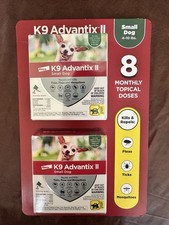 K9 Advantix II Small Dog Flea  Tick Treatment, 4-10 lbs, 8 Monthly Doses