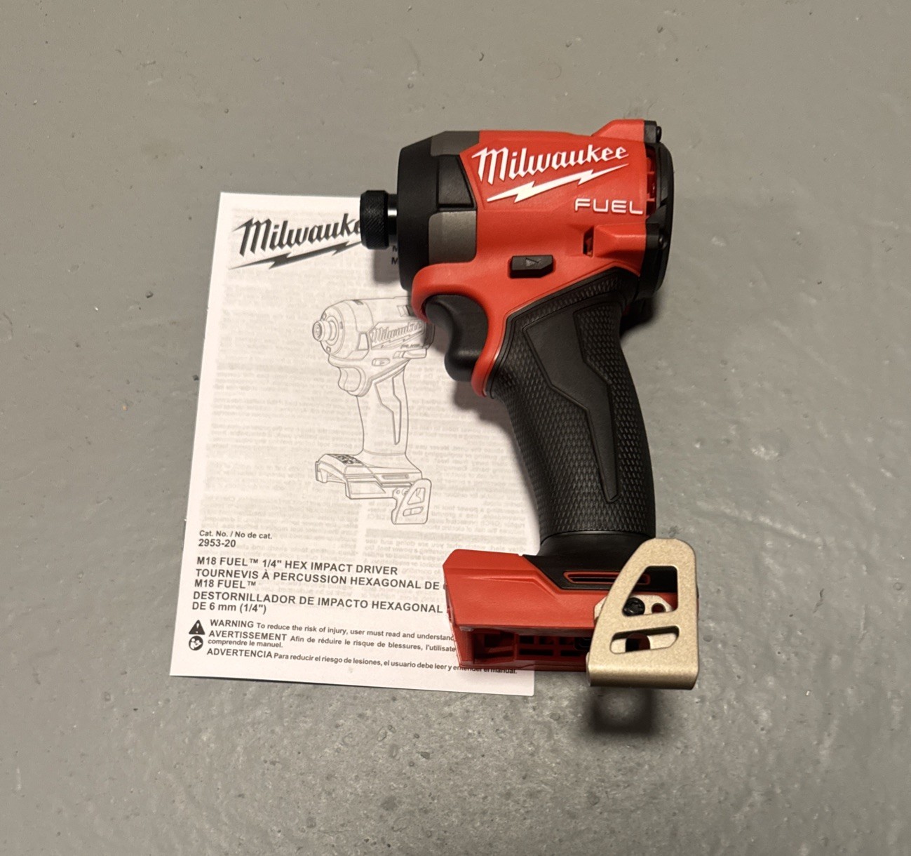 Milwaukee Fuel 2953-20 18V Brushless Cordless 1/4" Hex Impact Driver, Tool Only