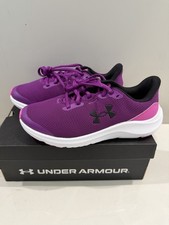 New Under Armour GGS PURSUIT 4 Athletic Shoes Sneakers Purple Girls Youth 6