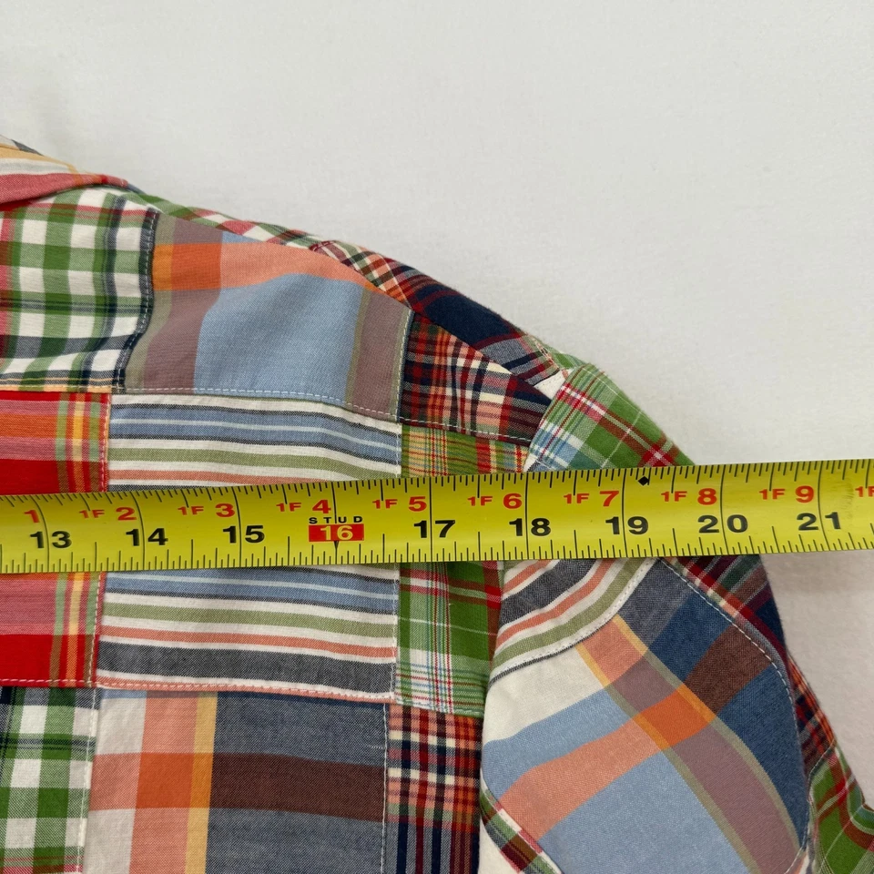 Abrigo deportivo de algodón J.Crew mediano para hombre retazos Madras vintage 2005 Foto 4 de 4