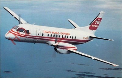 Ansichtskarte:: Metro Air Trans World Express Saab 340 N749BA [PLV]