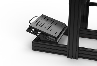 10mm Cast Iron Sim Racing Pedal Plate with Slider Rails Cockpit Mount