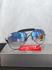 Ray Ban aviator RB3422 Sunglasses Large 58mm Gradient Blue lens/black frame