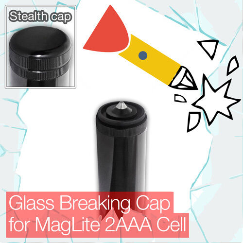 Stealthy Glass Breaking End Tail Cap for Mini MagLite 2AAA Cell Torch flashlight - Picture 1 of 1