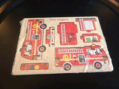 Holz 3D 7 Stck Puzzle Feuerwehr Modell 3+ KOSTENLOSER UK-VERSAND 