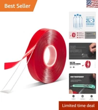 Versatile Clear Double Sided Tape - 1/2" Heavy Duty Adhesive for Crafts & Decor