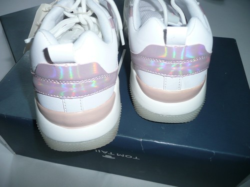 Tom Tailor Sneaker Memory Effekt Weiß Rosa irisierend Größe 40 - Bild 3 von 6