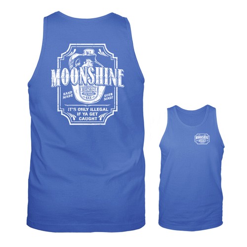 Handgefertigtes Original Moonshine Whisky Wappen lustiger Witz Humor Humorvoll Tank Top - Bild 6 von 6