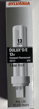 Sylvania 20721 CF13DD/E/830 13W T4 Double Tube CFL 4pin G24q-1 3000k Warm White